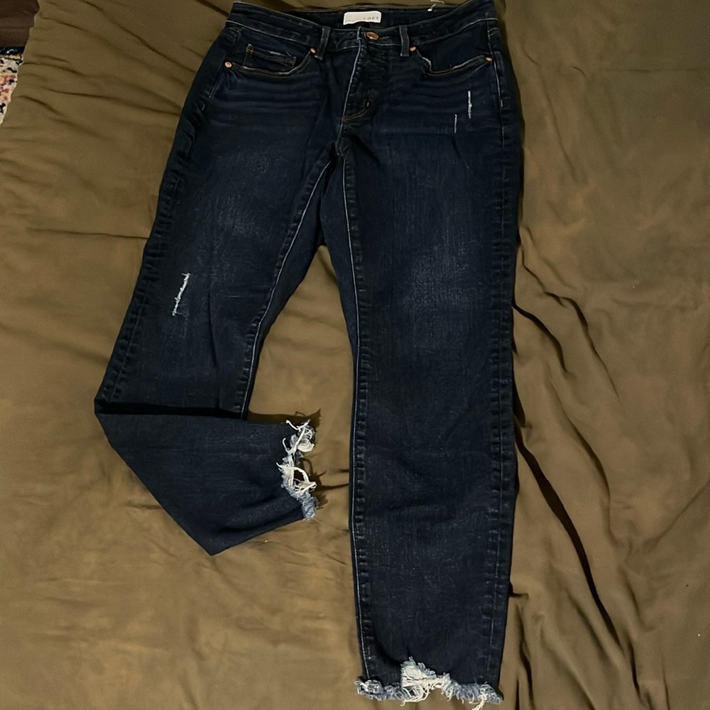 Loft Slightly Distressed Denim